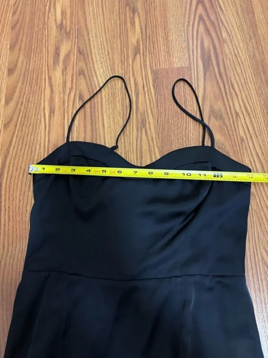 Abercrombie & fitch black satin midi dress - Picture 7 of 8